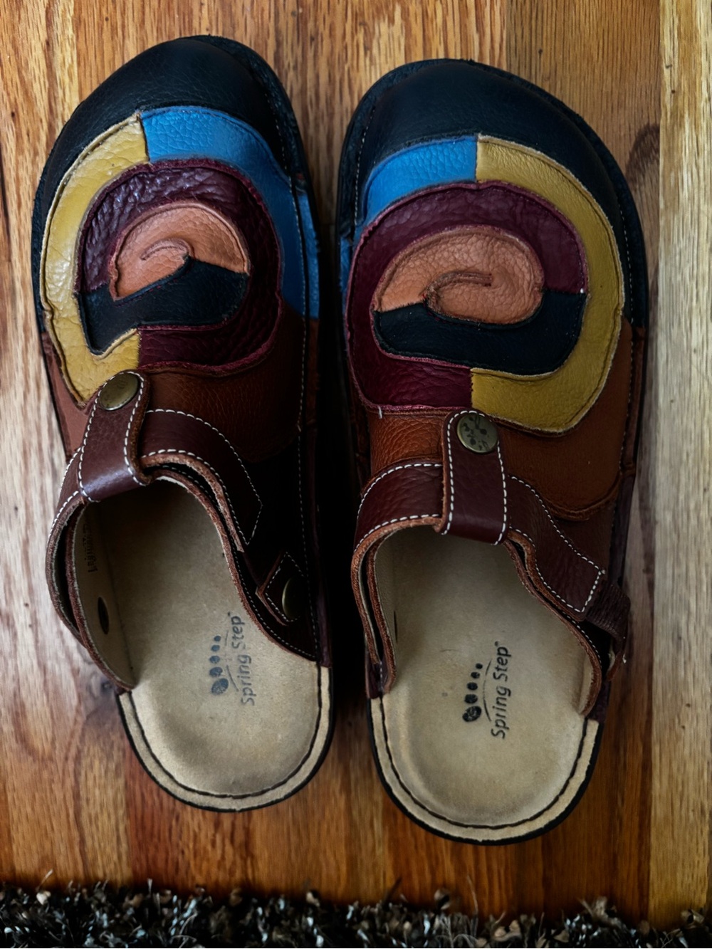 Spring Step Women’s Brown Leather Multi-Color Slip-On Loafers